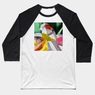 Abstract Bird Collage Baseball T-Shirt